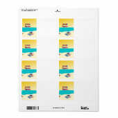 Étiquette Professeur retraité, Amusant au soleil (Feuille entière)