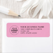 Étiquette Professional Business Logo Return Address Label (En situation)
