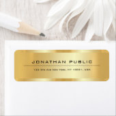 Étiquette Professional Elegant Modèle Gold Adresse de retour (En situation)