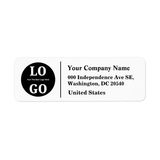 Étiquette Professional Minimalist Custom Logo (Devant)