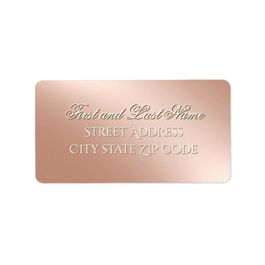 Étiquette Professional Rose Gold Return Address Label (Devant)