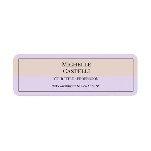 Étiquette Professional Unique Classical Simple (Devant)