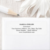 Étiquette Professionnel blanc minimaliste Plat Creative (En situation)