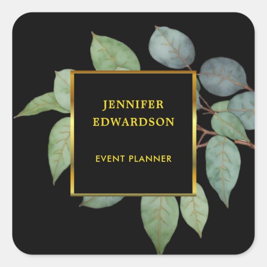 Étiquette professionnel feuille de l'aquarelle (Devant)