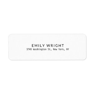Étiquette Professionnel minimaliste moderne noir et blanc