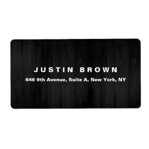 Étiquette Professionnel Moderne Élégant Gris Gris Gras Texte