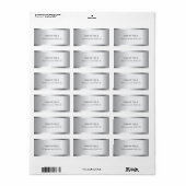 Étiquette Professionnel Moderne Glamor Silver Look Modèle (Feuille entière)