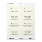Étiquette Professionnel Moderne Minimaliste Simple (Feuille entière)
