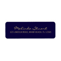 Professionnel Simple Moderne Marine Bleu et Or