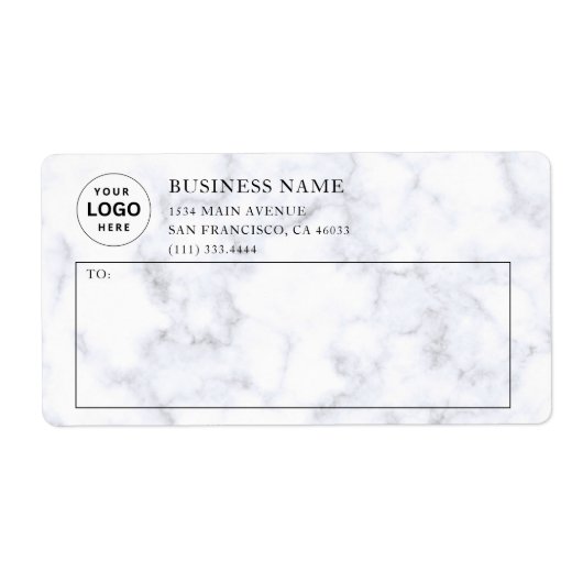 Étiquette professionnelle d'expédition de logo (Devant)