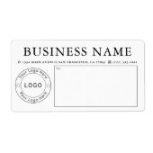 Étiquette professionnelle d'expédition de logo (Devant)