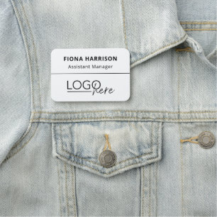 Étiquette professionnelle pour employés avec logo 