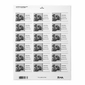 Étiquette Profil de chien de boxe (Feuille entière)