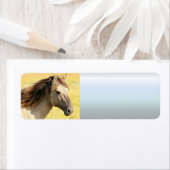 Étiquette Profil du cheval beige (En situation)