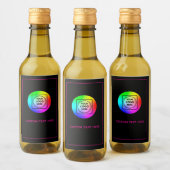 Étiquette promo texte logo minimaliste moderne (Bouteilles)