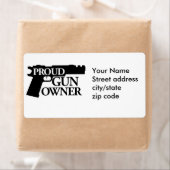 Étiquette Propriétaire de l'arme à feu fier (En situation)