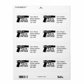 Étiquette Propriétaire de l'arme à feu fier (Feuille entière)