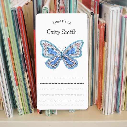 Étiquette propriété de Boho Butterfly