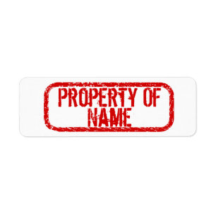 Étiquette "Propriété de" nom autocollants personnalisés