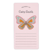 Étiquette propriété de papillon Boho (Devant)