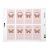 Étiquette propriété de papillon Boho (Feuille entière)