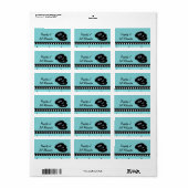 Étiquette Propriété de votre CD Retro Vinyl Record personnal (Feuille entière)