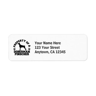 Étiquette Propriété Doberman Pinscher