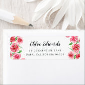 Étiquette Provence Rose Adresse de retour (En situation)