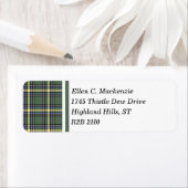 Étiquette Province de l'Alberta Canada Tartan (En situation)