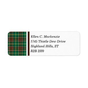 Étiquette Province de tartan de Terre-Neuve Canada