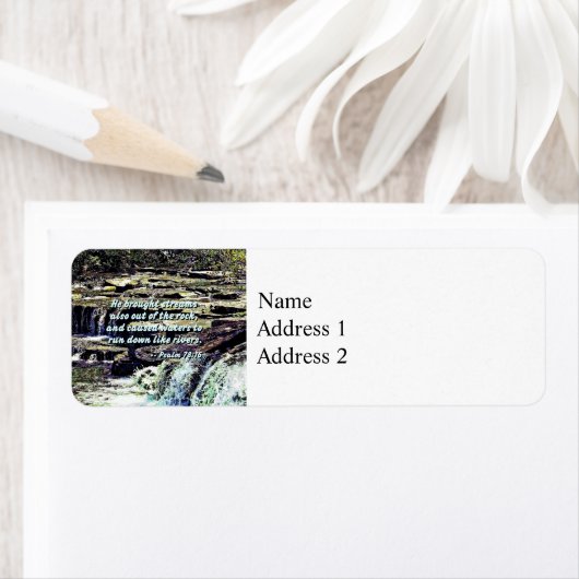 Étiquette Psaume 78-16 - Il A Apporté Des Flux ... (En situation)