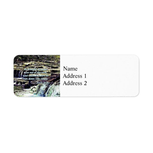 Étiquette Psaume 78-16 - Il A Apporté Des Flux ... (Devant)