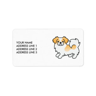 Étiquette Pseudo-Couleur Tibétain Espagnol mignon Chien & Te