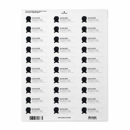 Étiquette Puli propre et simple (Feuille entière)