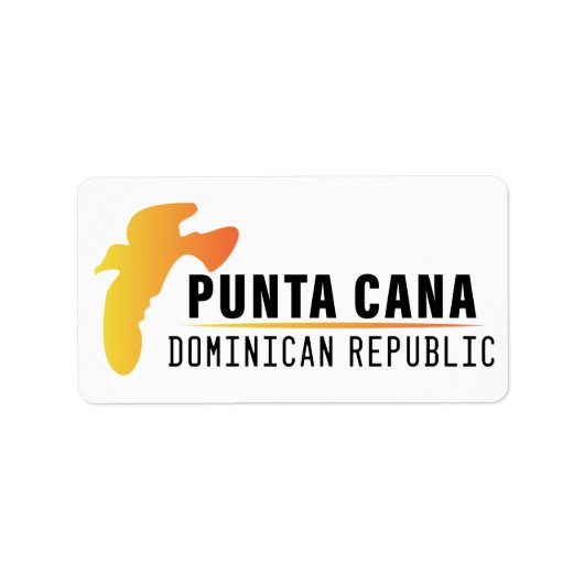 Étiquette Punta Cana République Dominicaine - Souvenir Rétro (Devant)