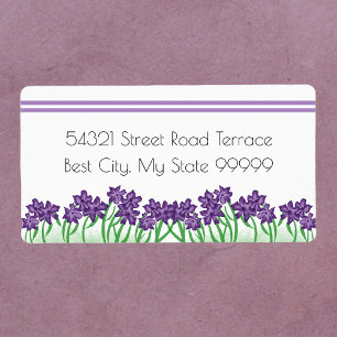 Étiquette Purple and Green Floral Greenerenery Adresse de re