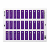 Étiquette Purple and Silver Graduation (Feuille entière)