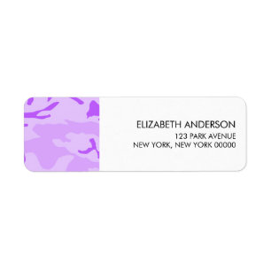 Étiquette Purple Camouflage Return Address Labels