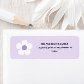 Étiquette Purple Daisy Joyeux anniversaire (En situation)