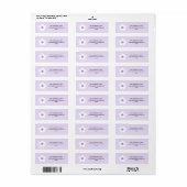 Étiquette Purple Daisy Joyeux anniversaire (Feuille entière)