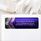 Étiquette Purple Elegant Gemstones Retourner l'étiquette d'a (En situation)