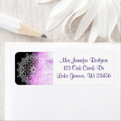 Étiquette Purple et Lavender Mandala Abstrait (En situation)