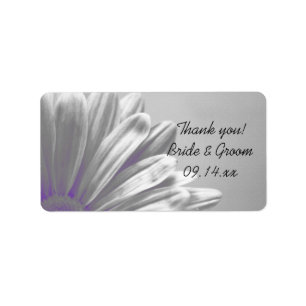 Étiquette Purple Floral Faits saillants Mariage Merci Tags