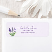 Étiquette Purple Floral Grad Graduation Mail Return Adresse (En situation)