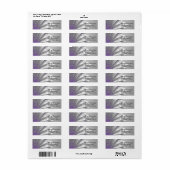 Étiquette Purple Floral Highlights Adresse de retour (Feuille entière)