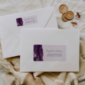 Étiquette Purple Gold Lavender Mariage RSVP auto-adresse