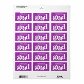 Étiquette Purple graduation moderne audacieuse adresse de ty (Feuille entière)