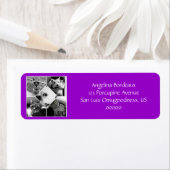Étiquette Purple Instagram Collage Adresse de retour (En situation)