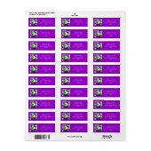 Étiquette Purple Instagram Collage Adresse de retour (Feuille entière)