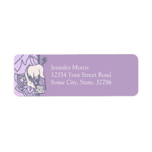 Étiquette Purple Kid's Birthday Return Adresse Labels